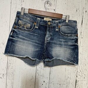 Big Star Distressed Blue Jean Shorts